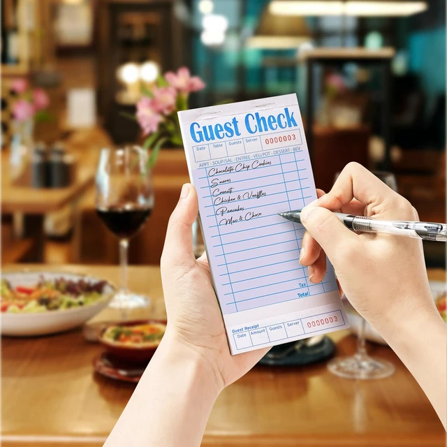 Alt view image 7 of 7 - 20 Pack/1000 Tickets Guest Checks Books for Servers, Purple