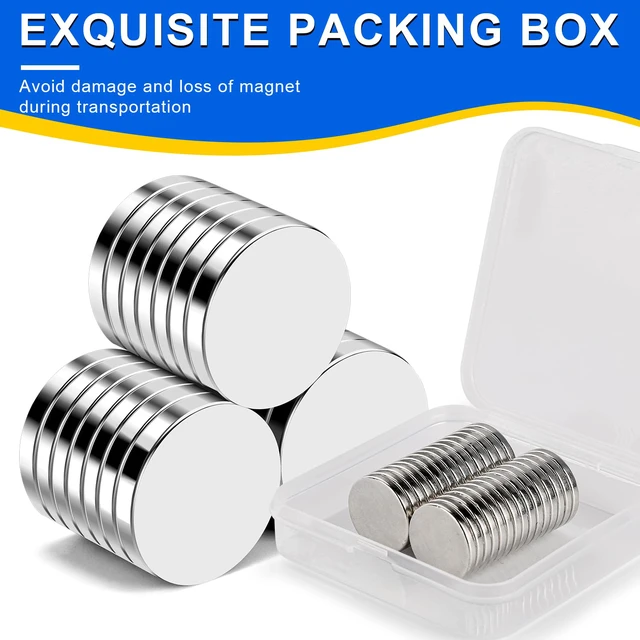 Alt view image 4 of 7 - Small Magnets, 30 Pack Refrigerator Magnet 20x3mm Rare Earth Magnets Neodymium Magnet for Crafts, Whiteboard, Kitchen Cabinet