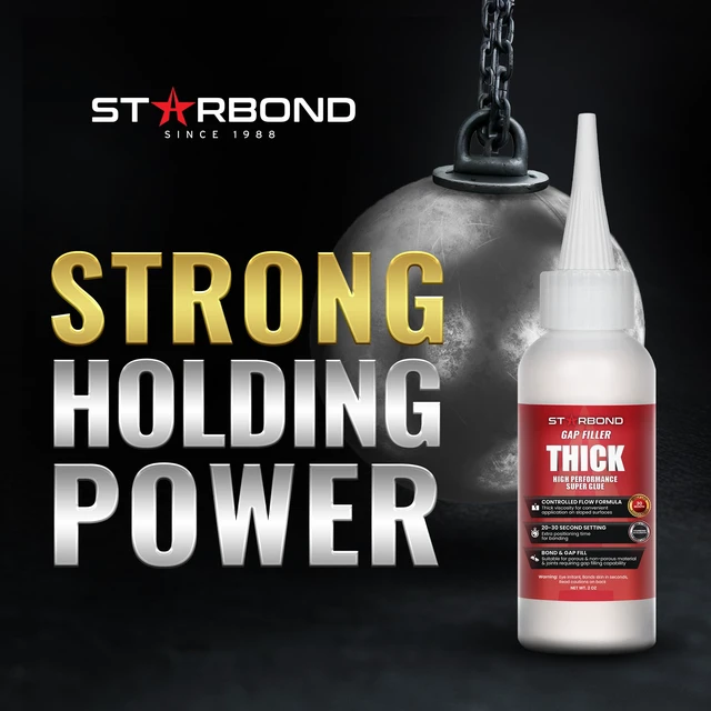 Alt view image 5 of 7 - Thick Super Glue Pro Kit (2 oz) Gap-Filling CA Glue (Cyanoacrylate Adhesive) with Clog-Resistant Cap, Microtips & Extra Nozzle for Woodworking, Crafts, Carpentry, Archery Fletching
