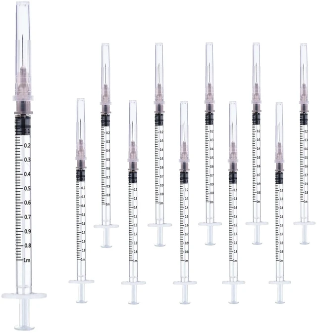 Main image of 100 Pack 1ml 27Ga Lab Syringe Tools, Individually Packed