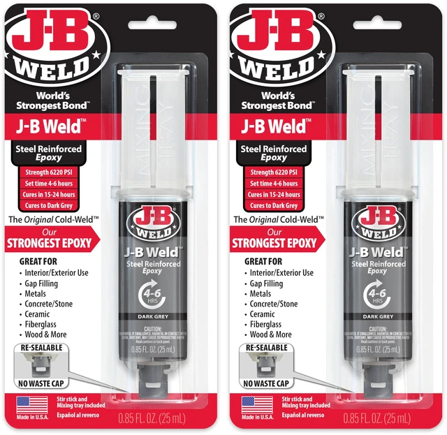 Main image of Original Steel Reinforced Epoxy Syringe, High Strength, 2 Pack, Dark Grey, 50165-2