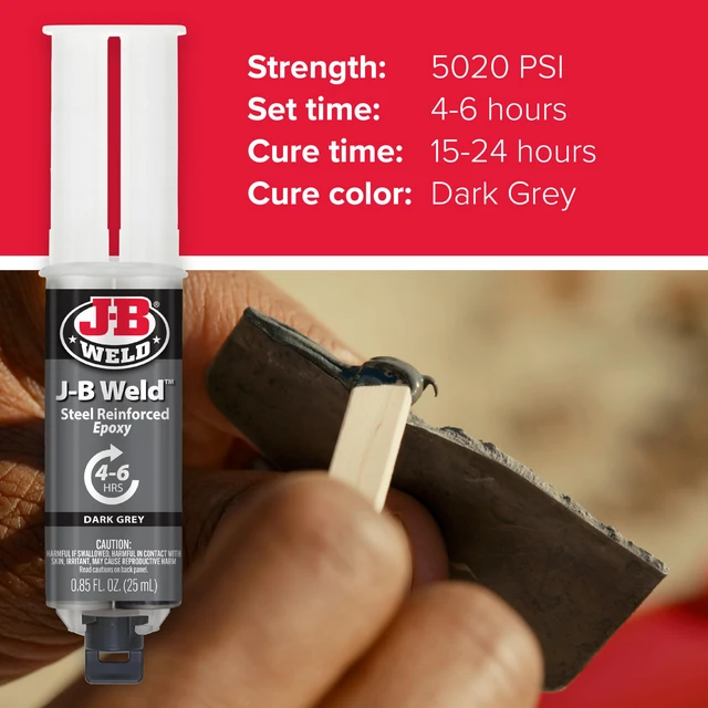 Alt view image 5 of 7 - Original Steel Reinforced Epoxy Syringe, High Strength, 2 Pack, Dark Grey, 50165-2