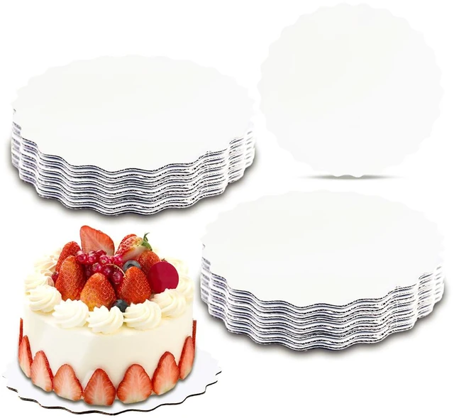 Alt view image 3 of 7 - White 6 Inch Wave Cake Boards Round 160-Packs Circles Rounds Base Cake PlateThinner But Stronger