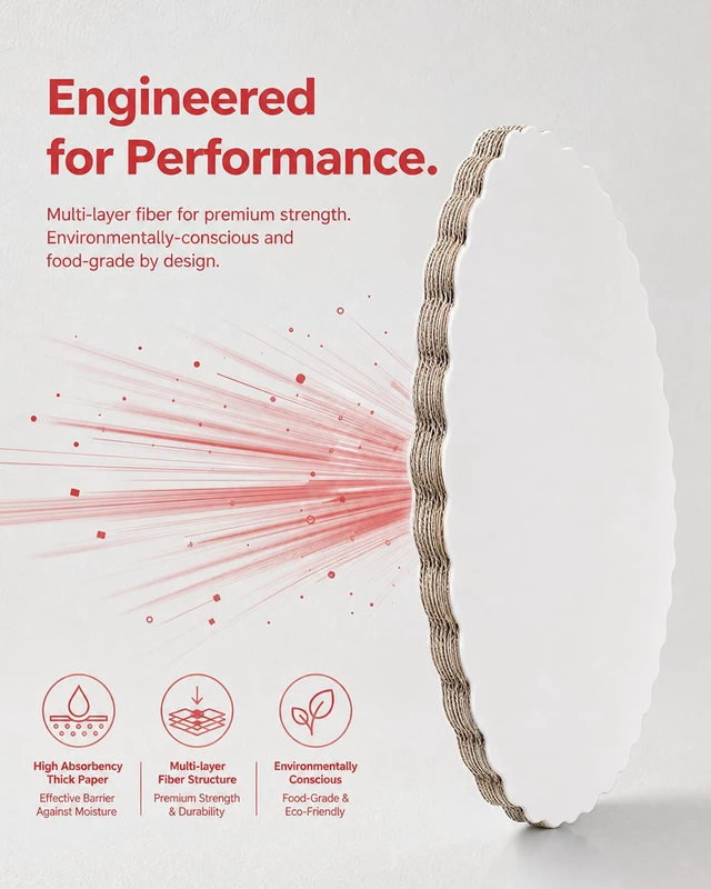 Alt view image 5 of 7 - White 6 Inch Wave Cake Boards Round 160-Packs Circles Rounds Base Cake PlateThinner But Stronger