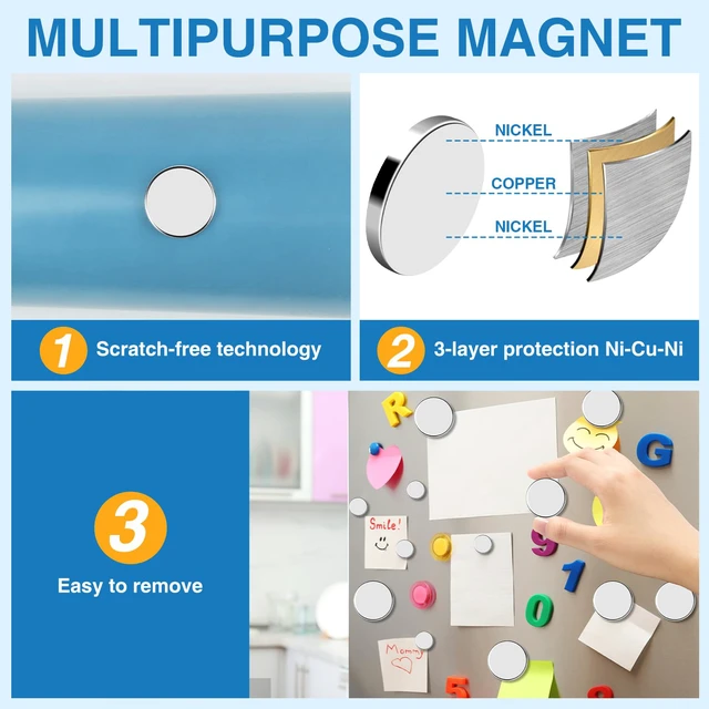 Alt view image 4 of 6 - 330Pcs Small Magnets,5 Different Sizes Refrigerator Magnet Tiny Mini Magnets for 3D Printing Fridge, DIY, Office, Hobbies, Crafts and Science