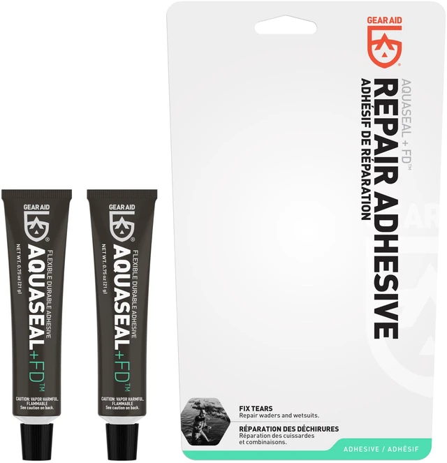 Alt view image 2 of 7 - Aquaseal FD Flexible Durable Repair Adhesive for Fixing Tears and Holes in Waders, Wetsuits, PVC Inflatables, Vinyl and Outdoor, Dries Clear, 0.75 oz, 2 Pack
