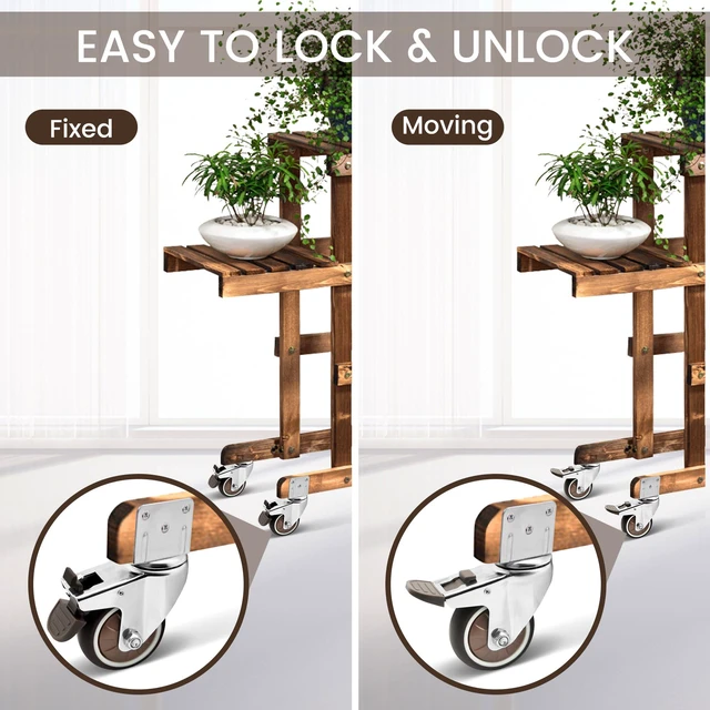 Alt view image 5 of 7 - 3 Inch Side Mount Casters Wheels, L-Shaped Rubber Caster Set of 4, Ball Bearing 360 Degree Plate Swivel Castors Wheel 1000 LBS, Casters Wheels for Furniture, Baby Bed, Kitchen, Cabinet, Table