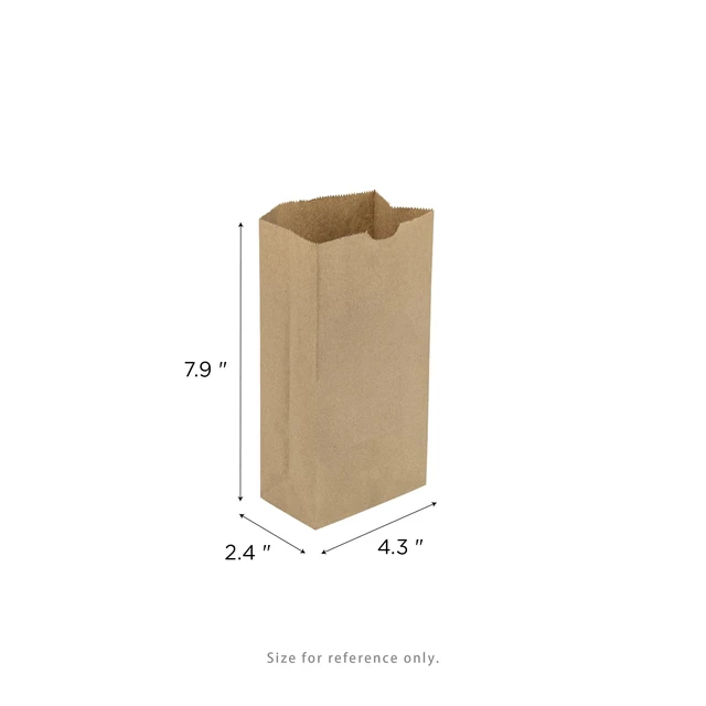 Alt view image 2 of 7 - 2lb Paper Lunch Bags - Kraft, 2,000 Count - Versatile Paper Bags for Small Business, Snacks, Popcorns or Party Favor - Sturdy, Self-Standing, Reusable