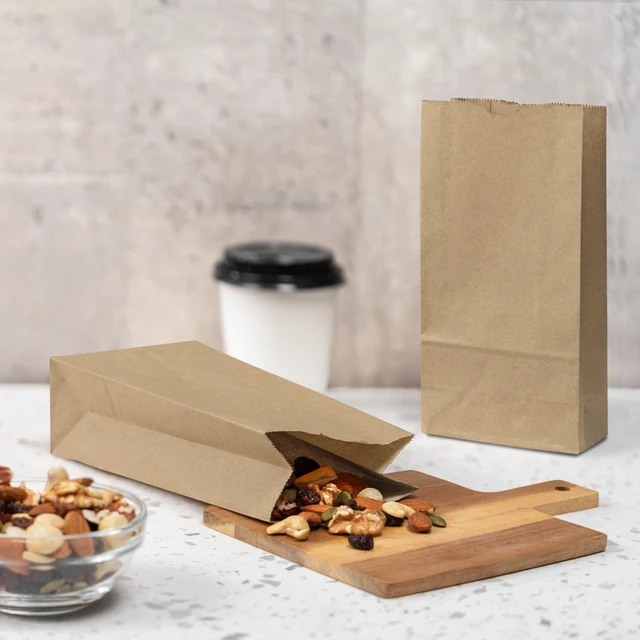 Alt view image 3 of 7 - 2lb Paper Lunch Bags - Kraft, 2,000 Count - Versatile Paper Bags for Small Business, Snacks, Popcorns or Party Favor - Sturdy, Self-Standing, Reusable