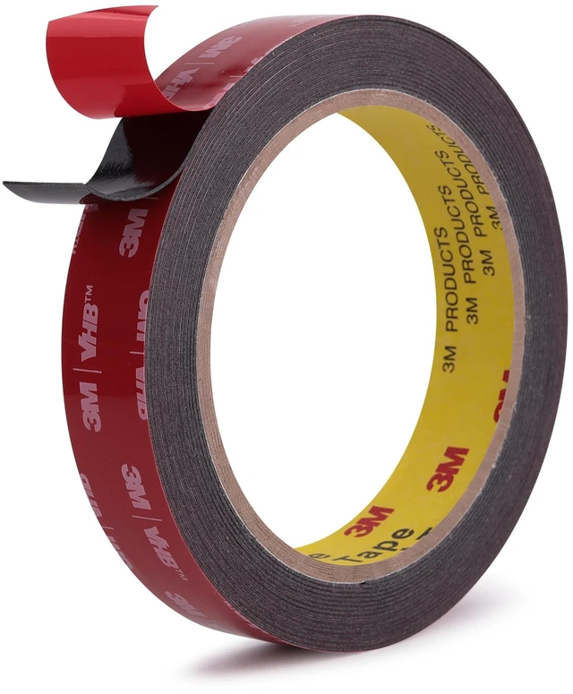 Main image of 3M Double Sided Tape, Heavy Duty, 3/4 x 18Ft, 5925, Black Very High Bonding, Permanent, Waterproof Foam Mounting Tape for Automotive, Home, Office, Deco, Indoor, Outdoor Mountings