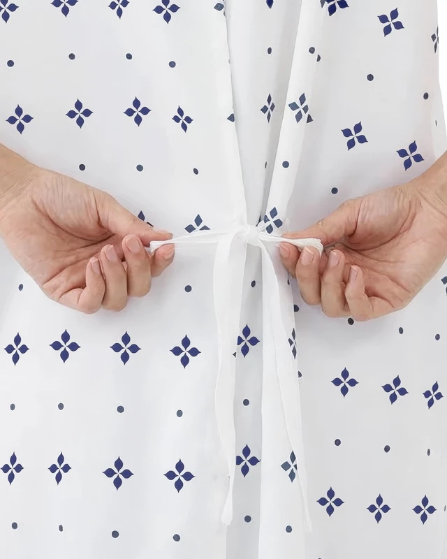 Alt view image 6 of 7 - Unisex Hospital Gowns Back-Tie Patient Gowns Men Women Fits Sizes up to 2XL Multipurpose, Loose-Fit, Lightweight, Comfortable, Soft, Medical & Everyday Utility