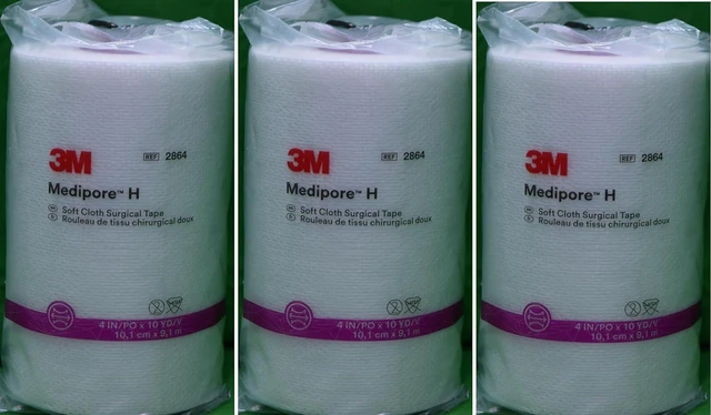 Main image of Medipore H Soft Cloth Surgical Tape - 4" wide by 10 yards (3 Rolls)
