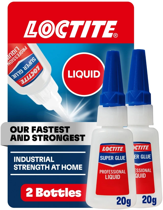 Main image of Super Glue Professional Liquid, Clear, 0.7 fl oz Bottle, 2 Pack - Superglue for Plastic, Wood, Metal, Crafts & Repair, Cyanoacrylate Adhesive Instant Glue, Quick Dry