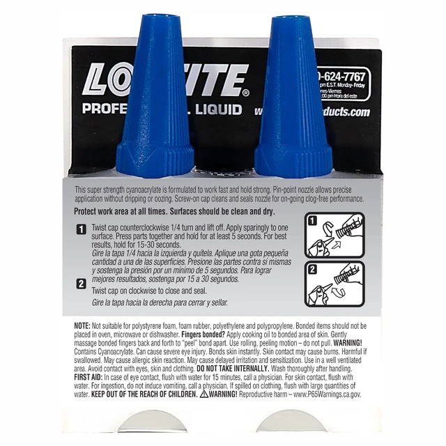 Alt view image 3 of 7 - Super Glue Professional Liquid, Clear, 0.7 fl oz Bottle, 2 Pack - Superglue for Plastic, Wood, Metal, Crafts & Repair, Cyanoacrylate Adhesive Instant Glue, Quick Dry