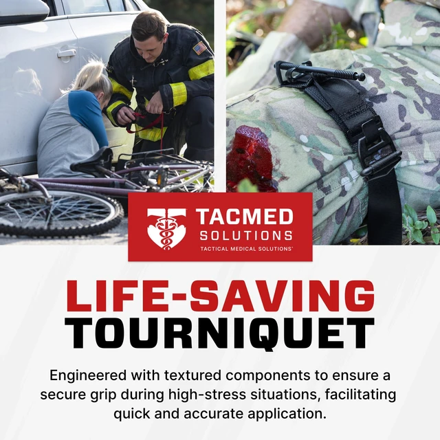 Alt view image 5 of 7 - (Generation 5) - Military-Grade Tourniquet for Severe Bleeding Control, Essential First Aid for Tactical, Emergency, and Civilian Use (Blue), TacMed Solutions