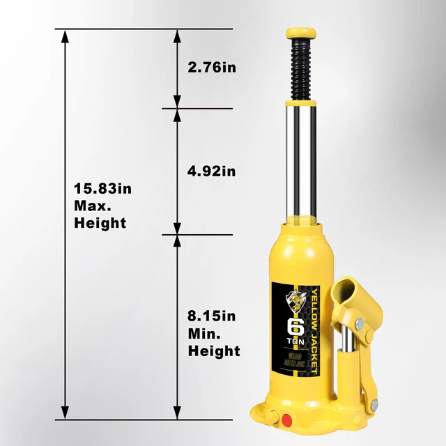 Alt view image 2 of 7 - 6 Ton Muti-Directional Welded Bottle Jack(12,000lb) for Car, Pickup, Truck, RV, Auto Repair