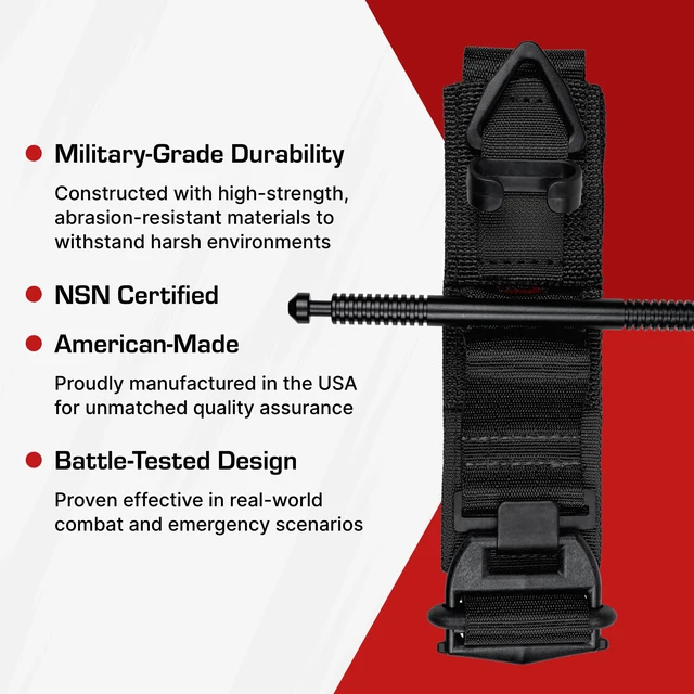 Alt view image 7 of 7 - (Generation 5) - Military-Grade Tourniquet for Severe Bleeding Control, Essential First Aid for Tactical, Emergency, and Civilian Use (Black), TacMed Solutions