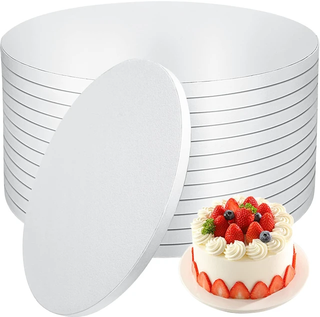 Main image of 6 PCS Cake Drums 14 Inch, 14inch Drum, Cake Boards 14 Inch Round, 1/2" Thick Cardboard, Sturdy Circle, Base para Pastel Cardboard Base White Cake Boards for Wedding
