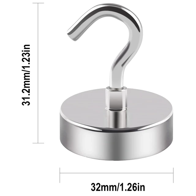 Alt view image 5 of 6 - Magnetic Hooks,120lbs Heavy Duty Magnets with Hook Silver 6 Pack Rare Earth N52 2026 Cruise Cabin Ship Essentials for Fridge Hanging Classroom Beach Vacation Kitchen Grills Home Must Have