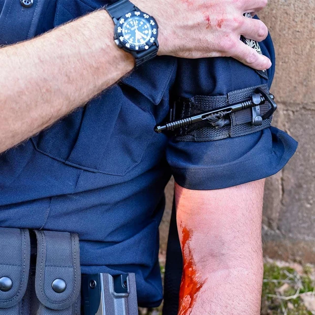 Alt view image 4 of 7 - (Generation 5) - Military-Grade Tourniquet for Severe Bleeding Control, Essential First Aid for Tactical, Emergency, and Civilian Use (Orange), TacMed Solutions