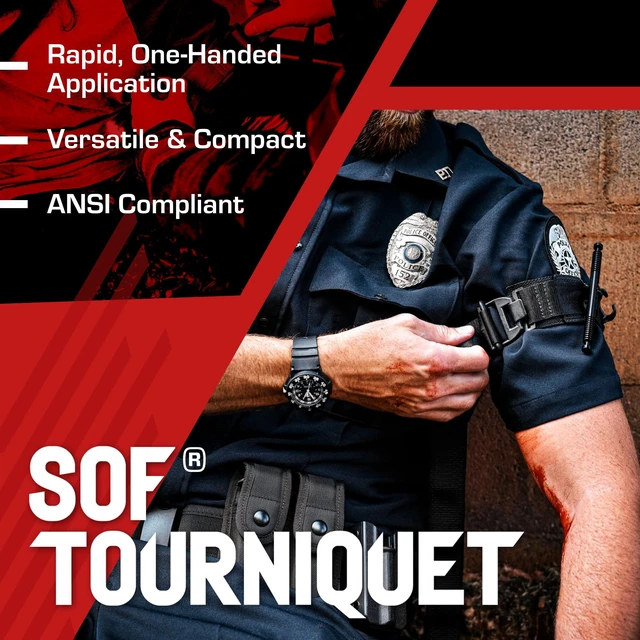 Alt view image 3 of 7 - (Generation 5) - Military-Grade Tourniquet for Severe Bleeding Control, Essential First Aid for Tactical, Emergency, and Civilian Use (Blue), TacMed Solutions