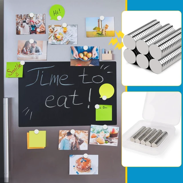 Alt view image 6 of 7 - Small Magnets, 50 Pack Refrigerator Magnets 15x2mm Rare Earth Magnets Neodymium Magnets for Crafts, Whiteboard, Kitchen Cabinet