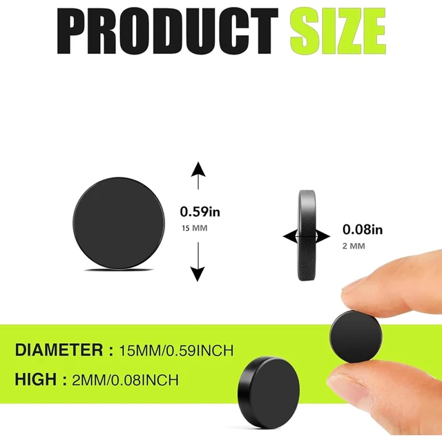 Alt view image 2 of 7 - Small Magnets 30 Pack Black Refrigerator Magnets 20x2mm Rare Earth Magnet Neodymium Magnet for Crafts, Whiteboard, Kitchen Cabinet