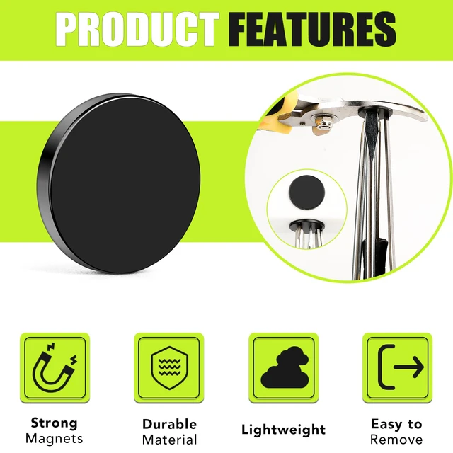 Alt view image 4 of 7 - Small Magnets 30 Pack Black Refrigerator Magnets 20x2mm Rare Earth Magnet Neodymium Magnet for Crafts, Whiteboard, Kitchen Cabinet