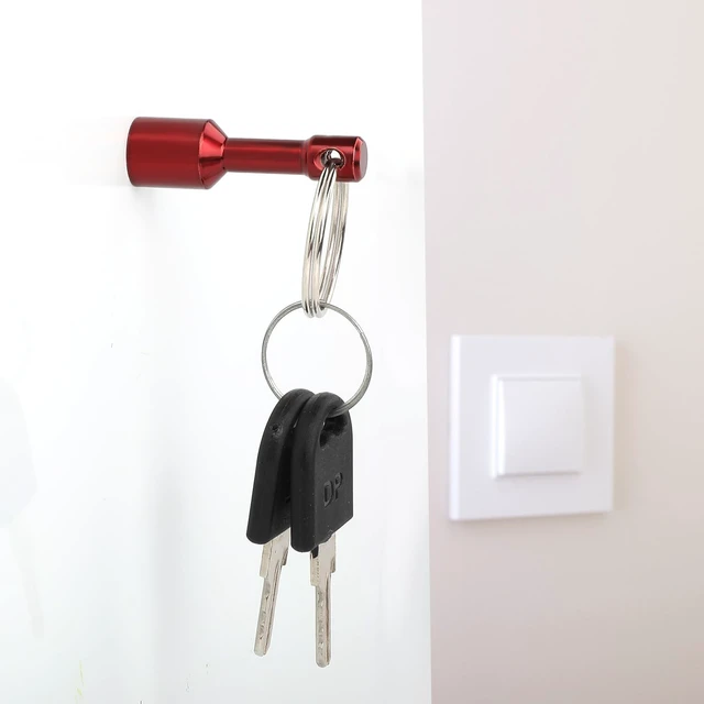 Alt view image 6 of 7 - 10 Pack Magnet Key Chain Gold Testing Kit, Red Magnetic Key Holder Silver Tester for Jewelry Test Rare Earth Magnets Precious Metal Keychain Pocket Ring Small Neodymium
