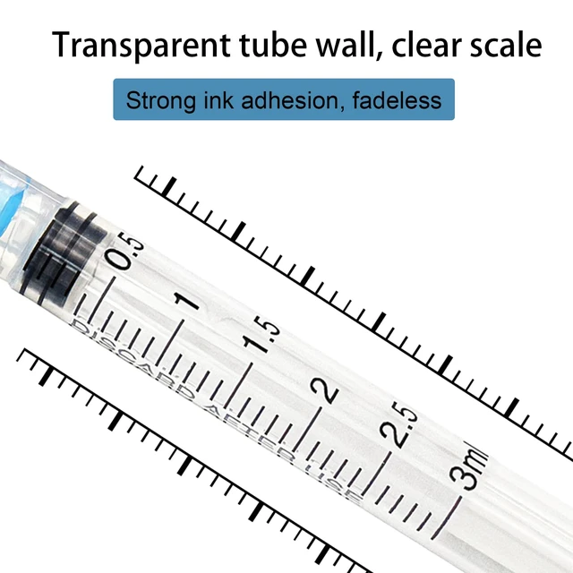 Alt view image 6 of 7 - 100pcs 3mL Syringe 23Gauge 1inch Luer Lock, Individually Wrapped