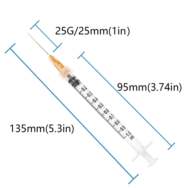 Alt view image 2 of 7 - 100Pack 1mL 25G 1inch Luer Lock Refilling Ink Individually Packaged