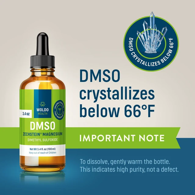 Alt view image 6 of 7 - DMSO 60% with Zechstein Magnesium 40% - Dimethyl Sulfoxide Liquid Blend, Pharmaceutical Grade, 100 ml Glass Bottle with Precision Dropper, 3.38 fl oz