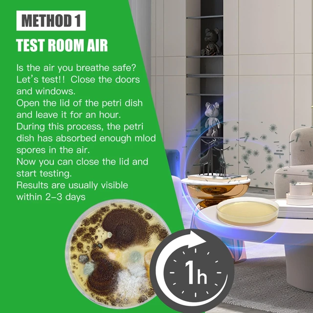 Alt view image 3 of 6 - Mold Test Kit for Home Within 12 Individual Tests,DIY Detector at Home, Surface Mold,HVAC,Indoor Air Quality Testing Kits,Black Mold Testing,Includes Detailed Mold Identification Guide and Free Lab