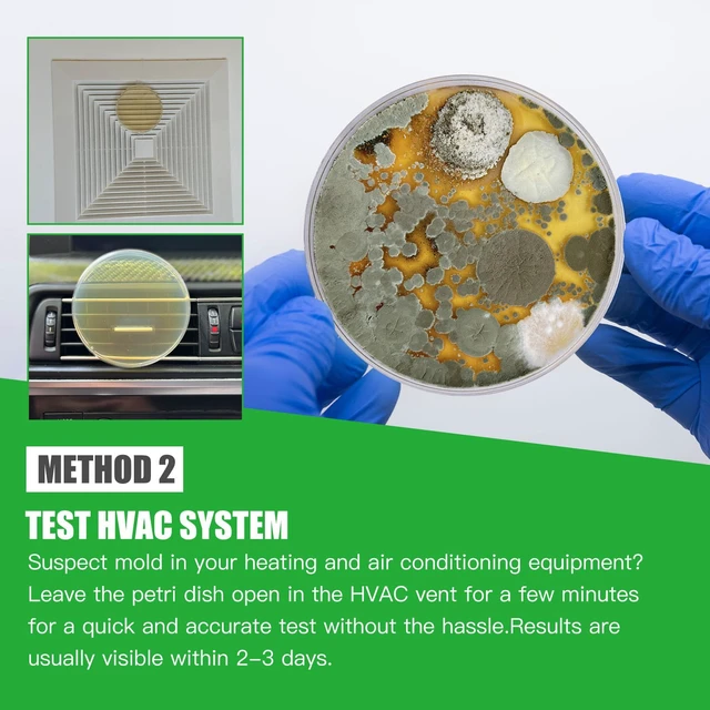 Alt view image 5 of 6 - Mold Test Kit for Home Within 12 Individual Tests,DIY Detector at Home, Surface Mold,HVAC,Indoor Air Quality Testing Kits,Black Mold Testing,Includes Detailed Mold Identification Guide and Free Lab