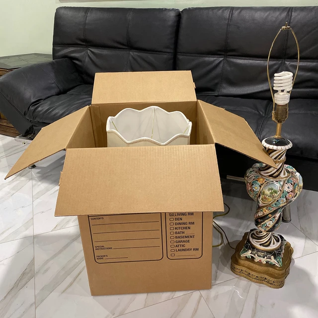 Alt view image 6 of 7 - Moving Boxes with Handles, 10 Premium Large, 18 x 18 x 24, Brown Premium with Handles