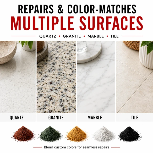 Alt view image 3 of 7 - II29 Complete 4 oz. Stone Kit - Chips, Cracks, Rebuilds. EZ-Tint 5-Pack