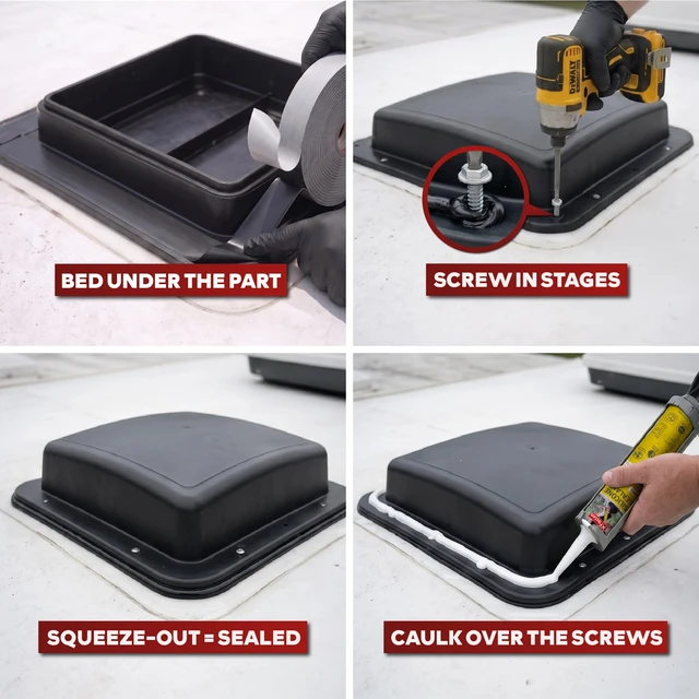 Alt view image 5 of 7 - Butyl Sealing Tape, Black, 1/8-In x 3/4-In x 30-Foot Plumbers Putty, RV Sealant, Boat Sealing, EDPM Butyl Tape
