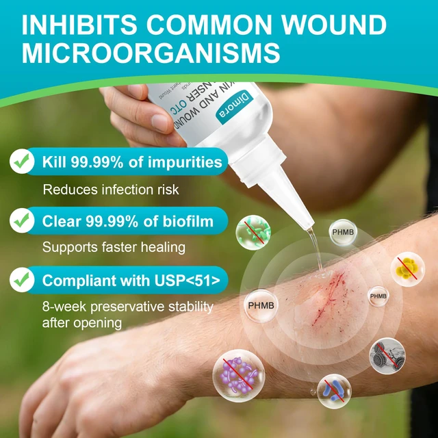 Alt view image 4 of 7 - Wound Cleanser Wash Solution Travel Size 60mL 3 Packs