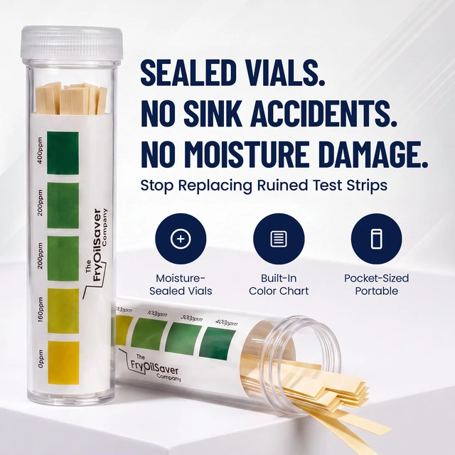 Alt view image 6 of 7 - 400 Pack Quat Sanitizer Test Strips for Sanitizing Solution Quaternary Food Service Test Kit for Restaurant Kitchen - QAC QR5 0-500 ppm - 4 x 100-Strip Vials (4 Pack) by FryOilSaver Co