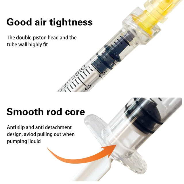 Alt view image 2 of 7 - 100Pack 1mL 25G 5/8in Luer Lock Refilling Ink Individually Packaged