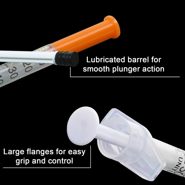 Alt view image 3 of 7 - U-100 1/2ml 31ga Disposable Syringe and 31G x 8 mm (5/16), 50Pack Lab Dispensing Supplies