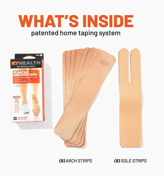 Alt view image 3 of 5 - Plantar Fasciitis Tape, Foot Soreness Relief System, 8 Applications