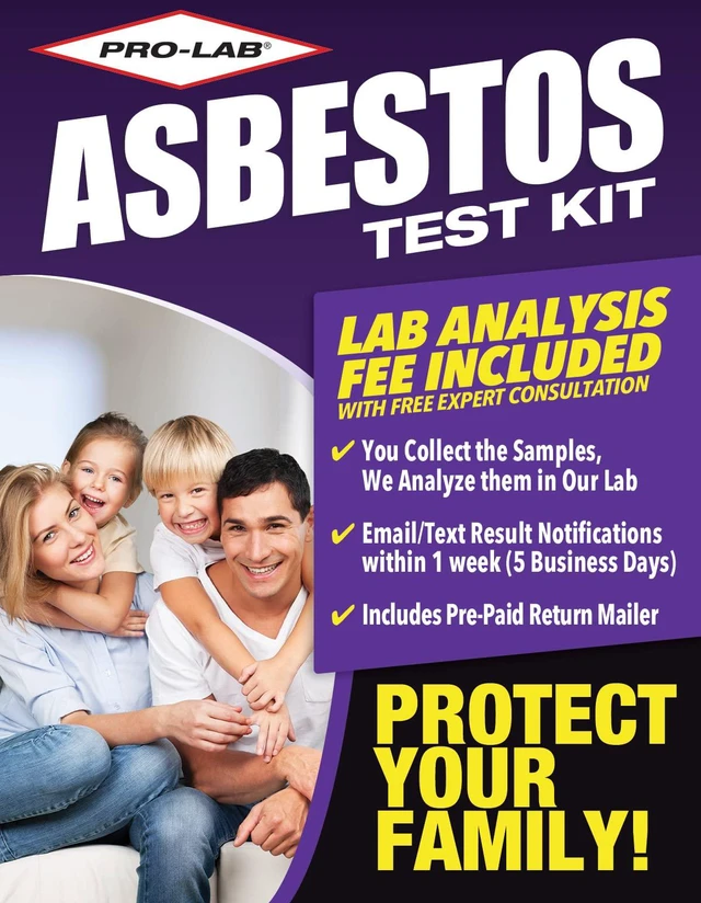 Main image of Asbestos Test Kit - You Collect 2 Samples, We Analyze Them. Emailed Results Within 1 Week (5 Business Days) Includes Return Mailer and Expert Consultation. Lab Fee Included