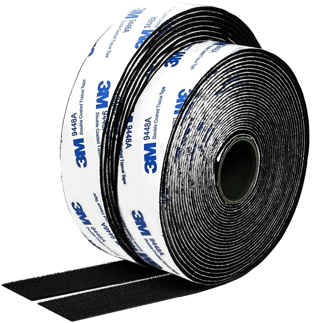 Main image of Hook and Loop Tape 1in x 20ft, Slef Adhesive Interlocking Strip, Mounting Tape Heavy Duty Adhesion, Picture Hanging Strips