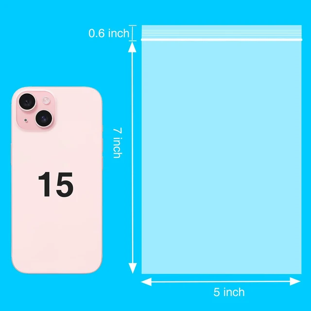 Alt view image 2 of 7 - 1200Pcs 5" x 7" Clear Plastic Zip Bags, 2 Mil Thick Zip Seal, Reclosable Poly Bag for Travel, Storage, Packaging, Home Organization, Gift Packaging
