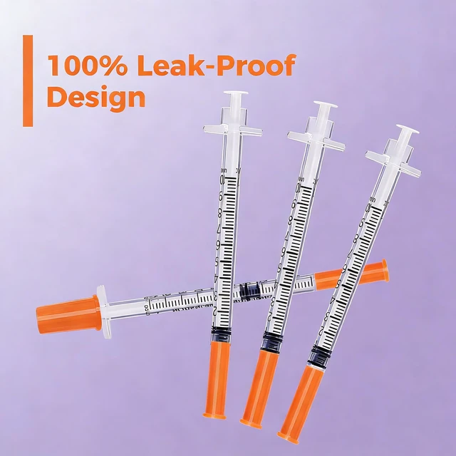 Alt view image 4 of 6 - 1ml 31G 1/2" Syringe, Laboratory Syringes, Pack of 100
