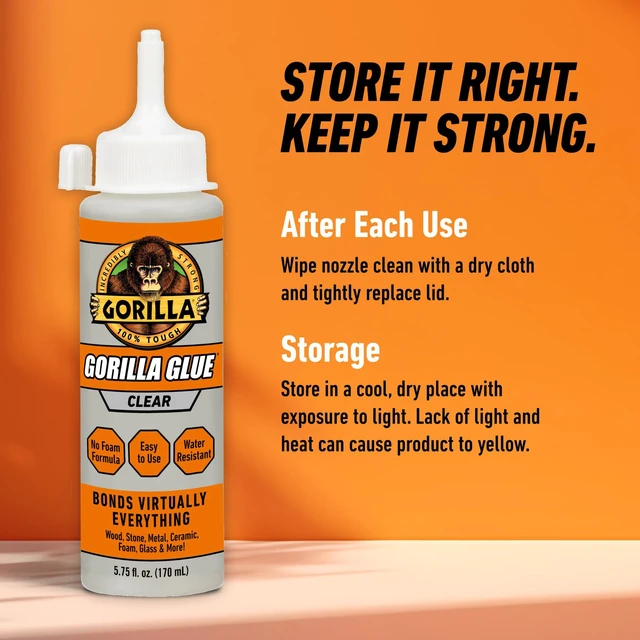Alt view image 7 of 7 - Crystal Clear Glue, All Purpose, 5.75 oz Bottle Incredibly Strong Adhesive Bond, Non-Foaming Liquid, Water Resistant Formula, Bonds Wood, Ideal for Crafts and Repairs