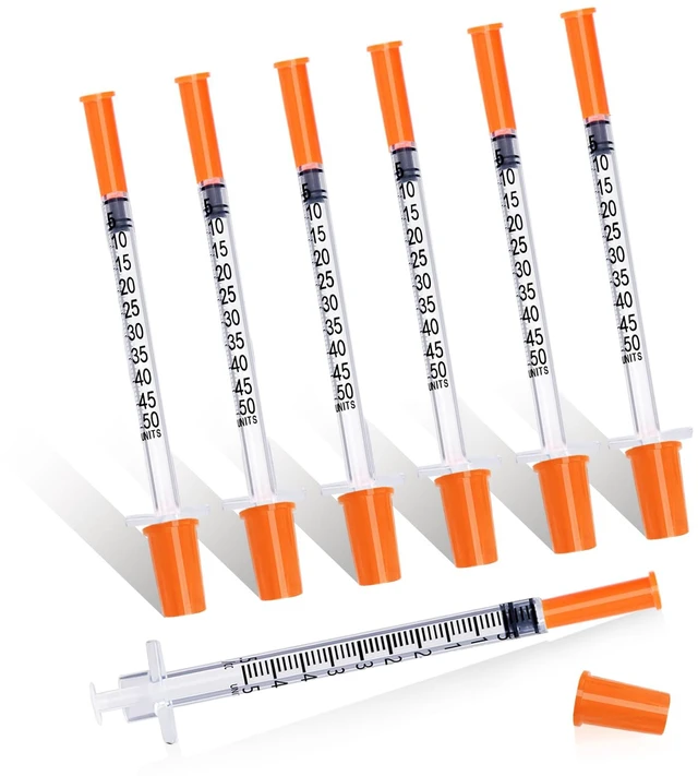 Main image of 0.5ml 30G 5/16" 8mm Syrings, Lab Supplies Disposable Individual Package, Pack of 25