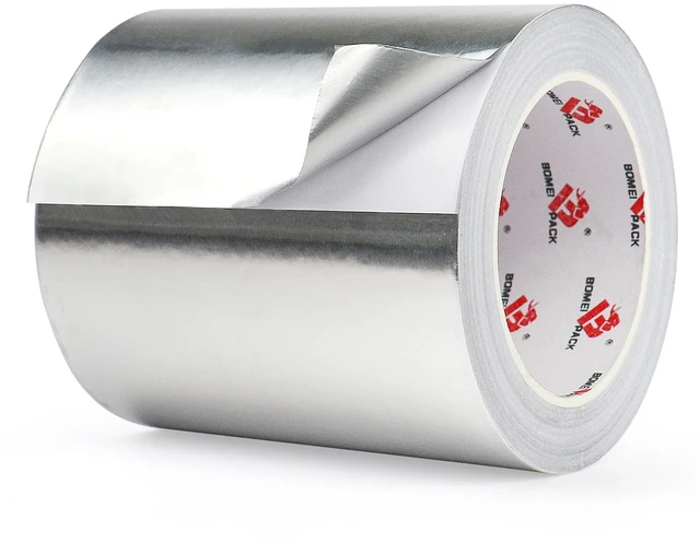 Main image of Aluminum Foil Tape,Heavy Duty Metal Foil Tape,High Temperature Silver Duct Tape,Perfect for Sealing & Patching,HVAC,Air Ducts,Insulation and Metal Repair (5 Inch)
