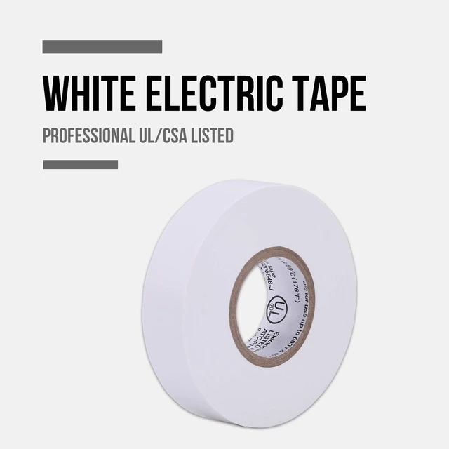 Alt view image 2 of 7 - 20-Pack White Electrical Tape Waterproof, 3/4 in x 66ft, Industrial Grade UL/CSA Listed High Temp Electrical Tape Electric Super Vinyl